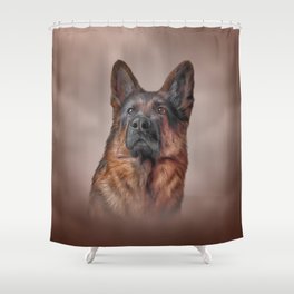 German Shepherd dog Shower Curtain