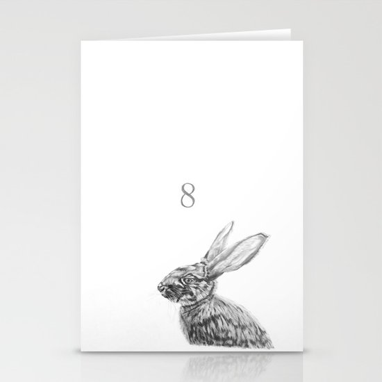Rabbit 8 Stationery Cards