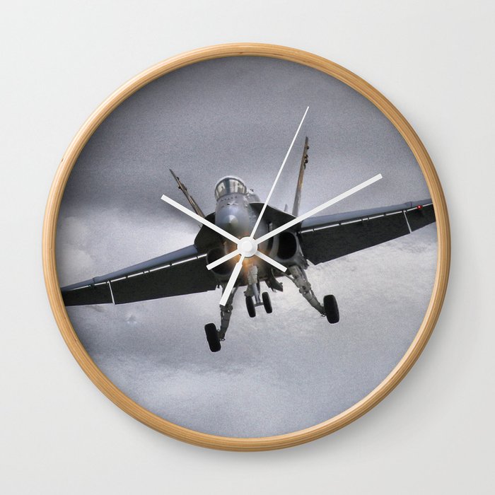 F-18 Short Landing Wall Clock