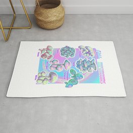 Vaperwave Botanical Mushrooms  Rug