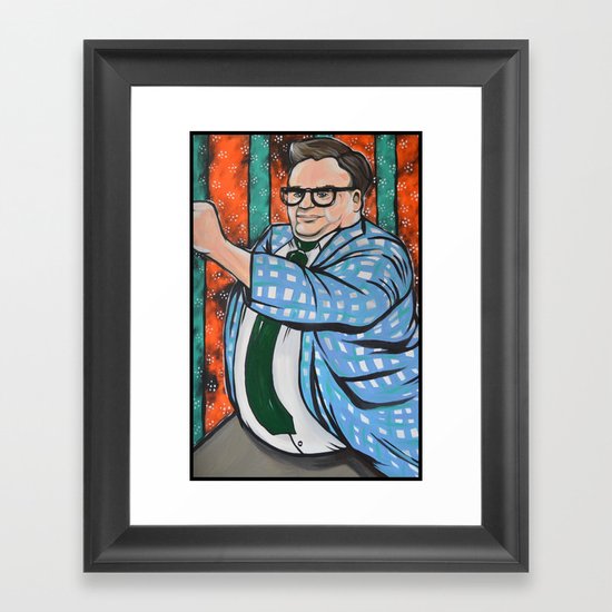Snl Chris Farley As Matt Foley Framed Art Print By