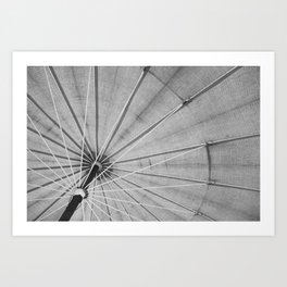 Asia Umbrella Laos - Photography black & white Art Print