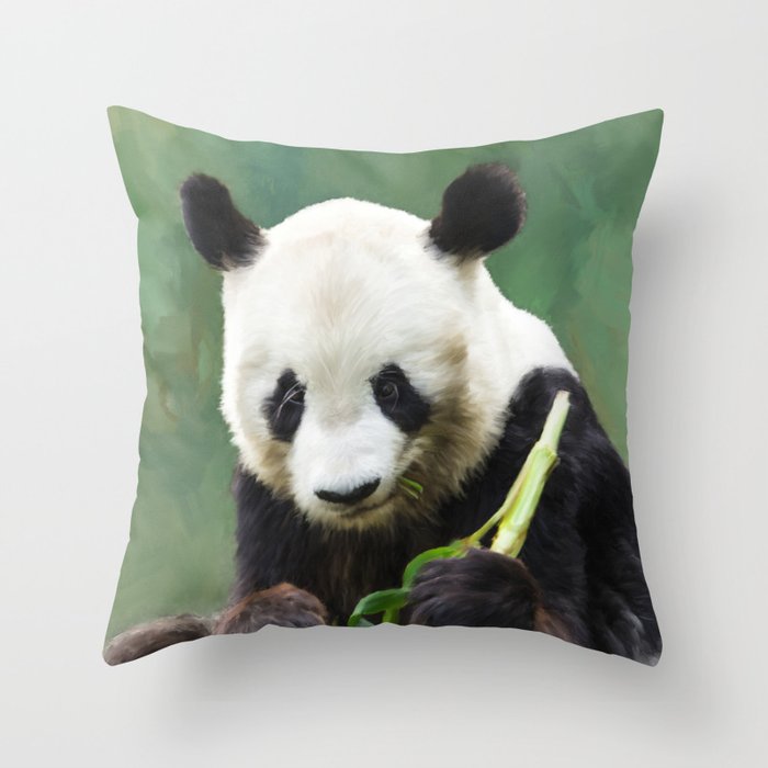 Painting Panda Bear Long Hui Throw Pillow By Simonegatterwe Society6