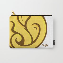 Huejly Spherically Elephant Carry-All Pouch | Elephant, Digital, Indianart, Golden, Gold, Sleeping, Yellow, Circle, Round, Embryo 