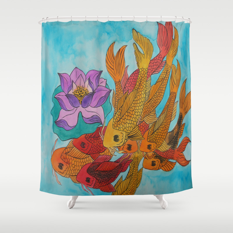 Koi Fish Shower Curtain By Daechristine Society6