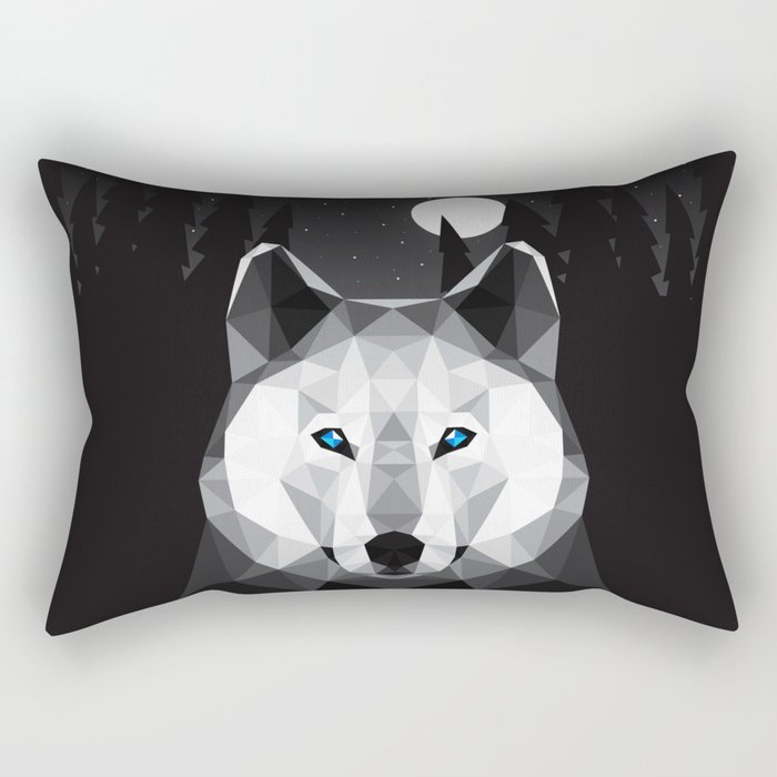 The Tundra Wolf Rectangular Pillow