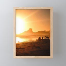 Sunset in Tofino, Cox Bay Framed Mini Art Print