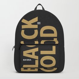 blk gld Backpack | Pop Art, Digital, Stencil, Black And White, Gold, Pattern, Graphicdesign, Typography, Black 