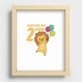 Kids 2nd Birthday Leo 2 Years Old Recessed Framed Print