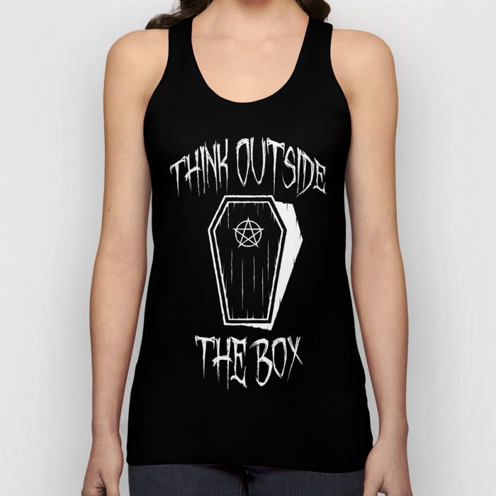 Think Outside The Box Goth Coffin Humour Tank Top