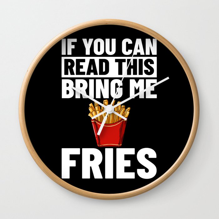 French Fries Fryer Cutter Recipe Oven Wall Clock