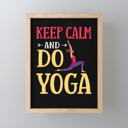 Yoga Unicorn Beginner Workout Quotes Meditation Framed Mini Art Print