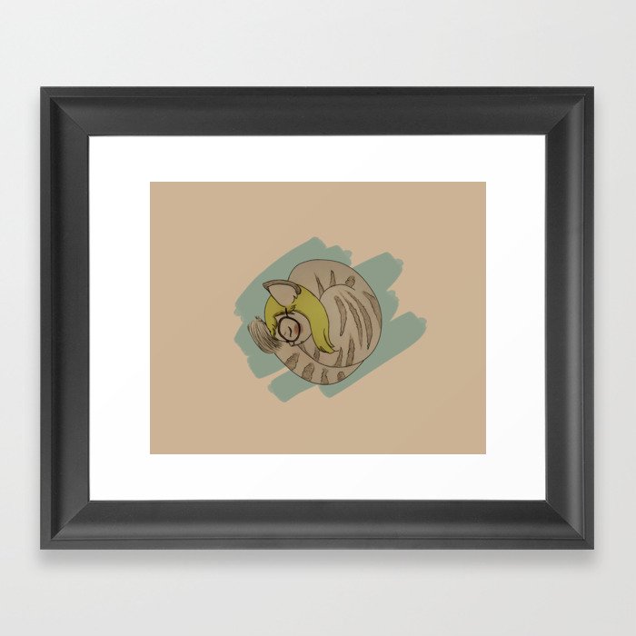 Cat-girl Framed Art Print