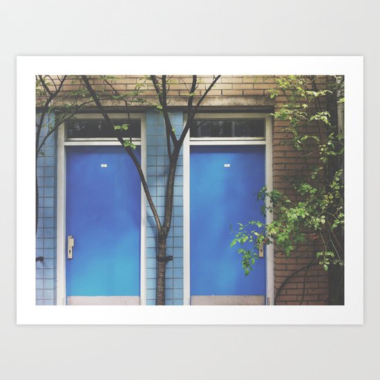 Blue doors Art Print