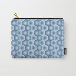 Hexagon Stack (Blue) Carry-All Pouch
