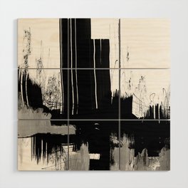 Black white abstract Wood Wall Art | Modernart, Black And White, Geometricart, Geometricblack, Blackgrayart, Originalpainting, Ink, Painting, Inkabstract 