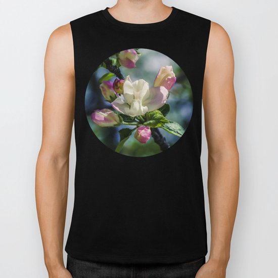 Crabapple flower and buds Biker Tank