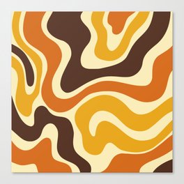 Warped Swirl Marble Pattern (orange/yellow/brown) Canvas Print