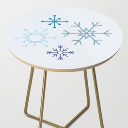 Snowy Blue Side Table