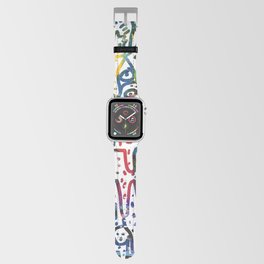 Graffiti Art Spray Painting White Street Comics Apple Watch Band