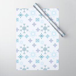 Snowy Blue Wrapping Paper