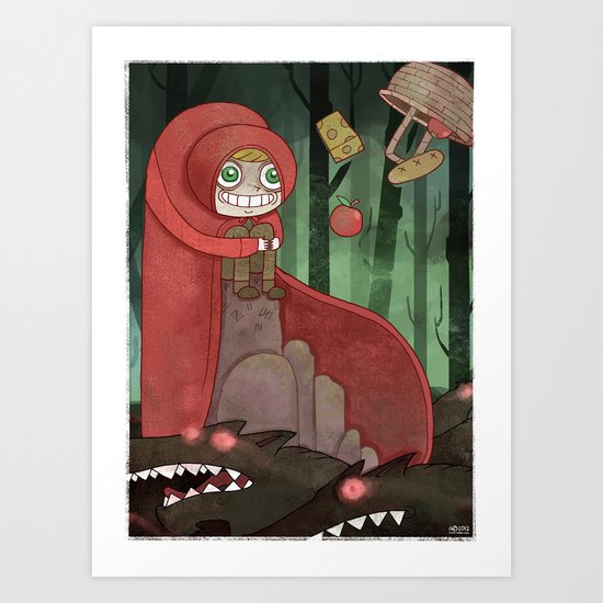 Miss Red's Mad Adventure Art Print