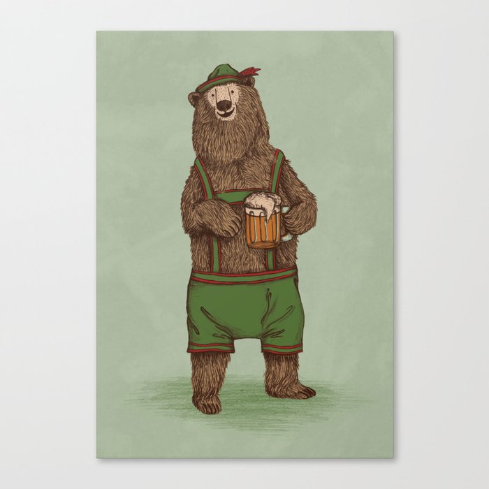 Traditional German Bear Canvas Print