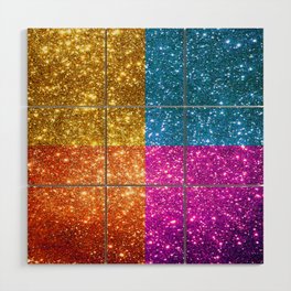 Glitter Trendy 4 Colors Collection Wood Wall Art