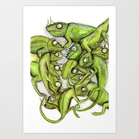 Chameleons Art Print