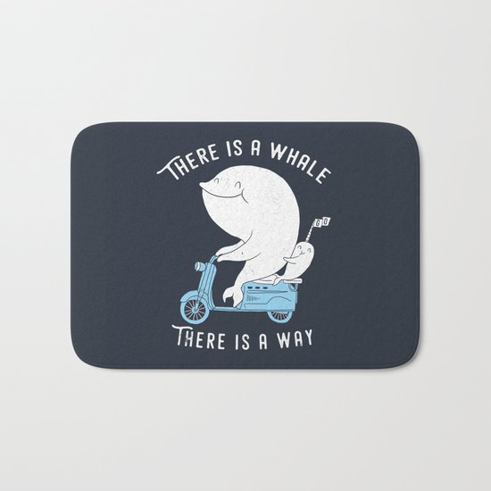 There is a whale Bath Mat