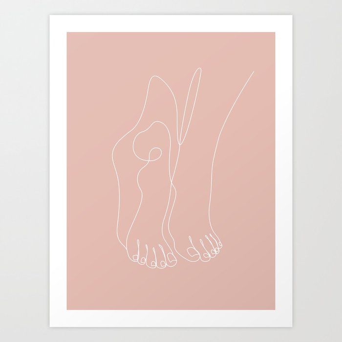Pink feet-b Art Print