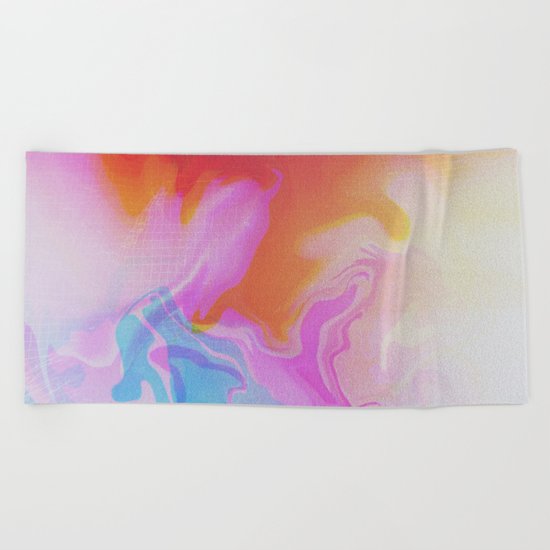 Glitch 21 Beach Towel