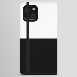 Abstract Black and White Horizon Color Block iPhone Wallet Case