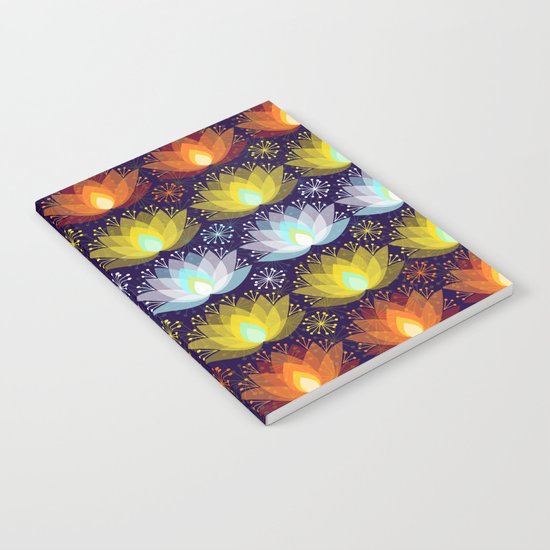 Variations on a Lotus I - Sparkle Brightly Notebook