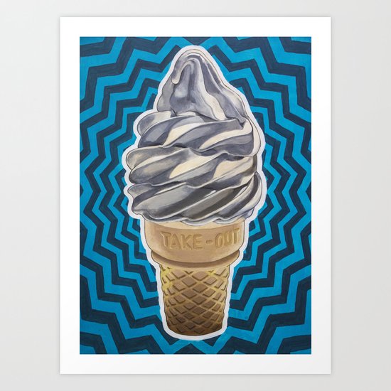 Ice Cream Soft-Serve Cone Art Print