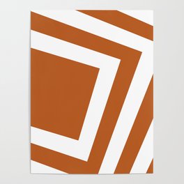 Orange squares background Poster