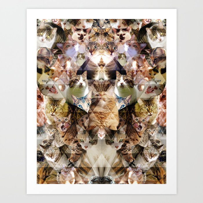 Cat Kaleidoscope Art Print
