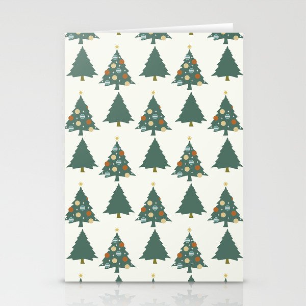 Christmas tree pattern Stationery Cards