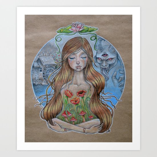 Girl Without Hands Art Print