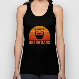 Beard gang orange sunset Unisex Tank Top