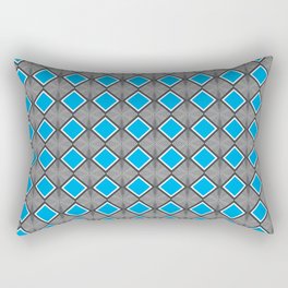 Mid Century Blue Figures Rectangular Pillow