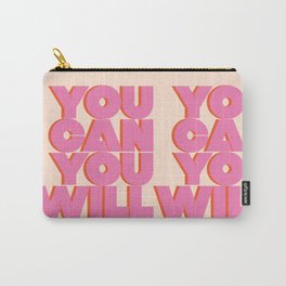 You Can You Will Do This It Vintage Motivational Typography Carry-All Pouch