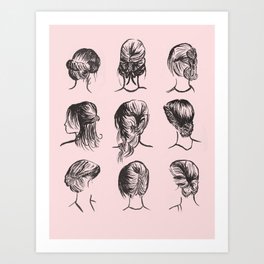 Hairstyle Typology Art Print