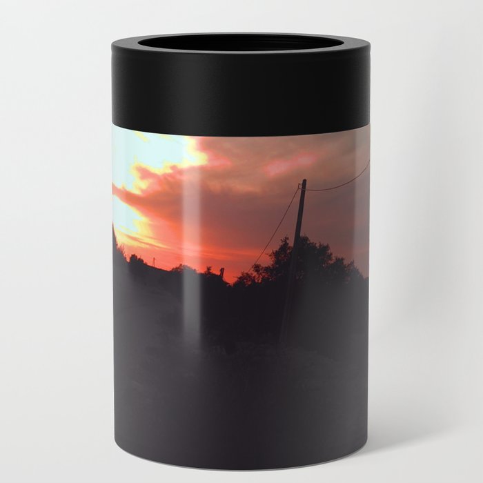 Landscape sunset photo blue sky with clouds Art Print Can Cooler