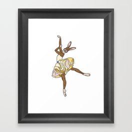 Bunny Rabbit Ballerina Tutu Framed Art Print