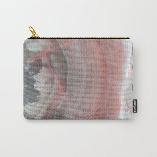 Grey Marble with Pink Carry-All Pouch
