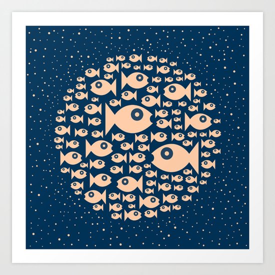 Fish Circle Art Print