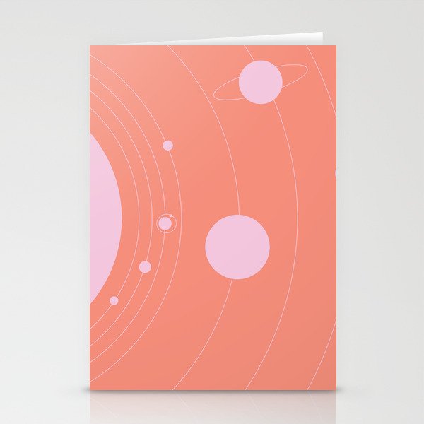 Orbit, pink Stationery Cards