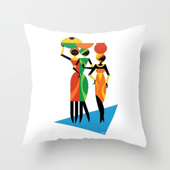 African Women Throw Pillow