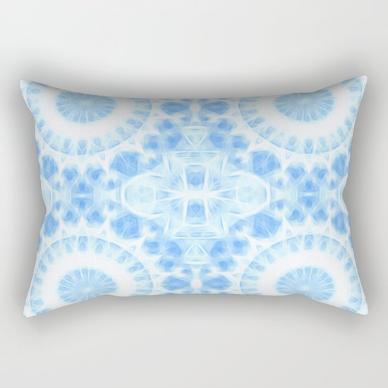 Peaceful blue mandala Rectangular Pillow